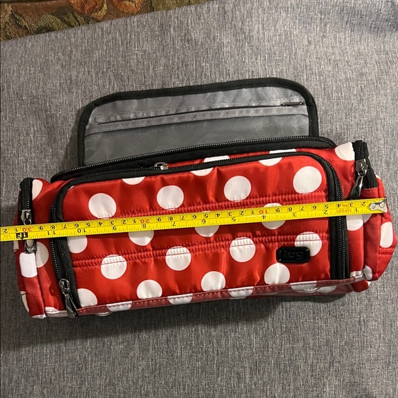 NWOT Lug Trolley Red and White Polka Dot Makeup Organizer - Picture 6 of 6